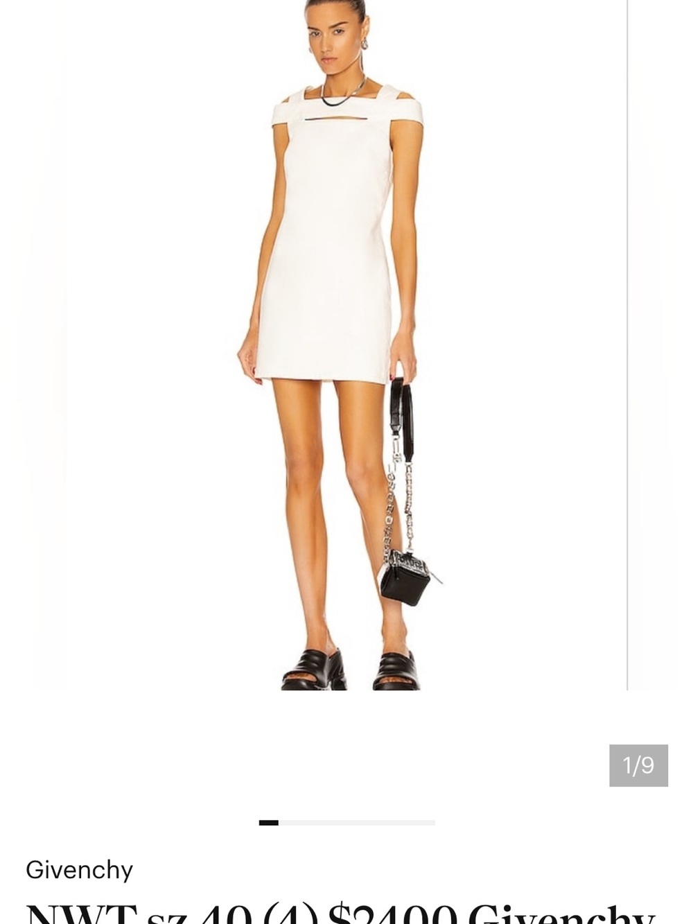 Givenchy White Cold-Shoulder Mini Dress with Open Back
